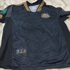 Mexico Black Graphic Soccer Jersey